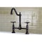 Kingston Brass KS1175BEX Essex Bridge Kitchen Faucet, Oil Rubbed Bronze KS1175BEX - alternate 5